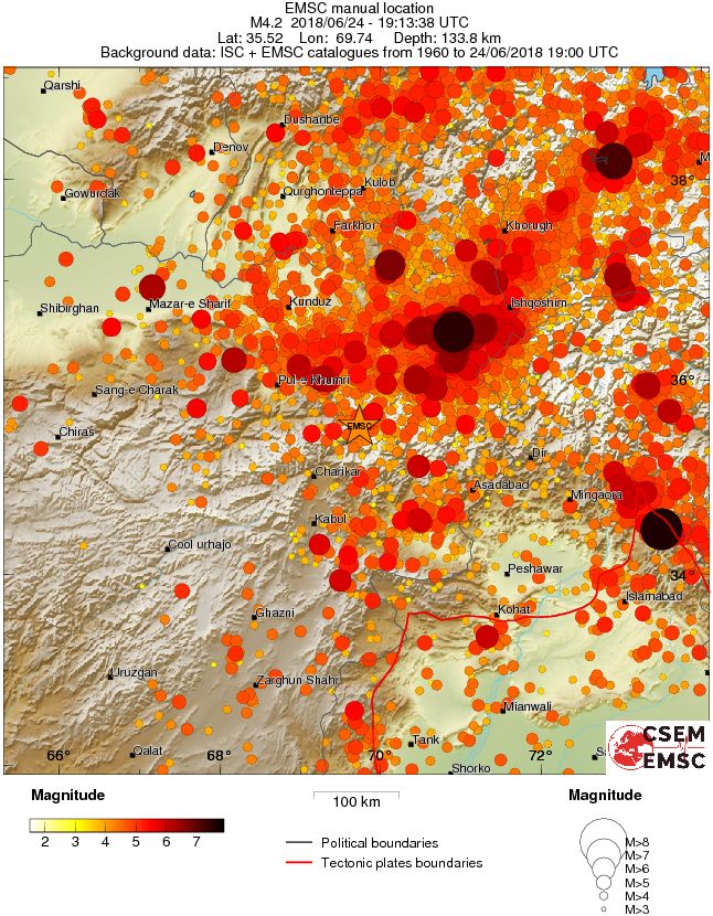 regional magnitude historical seismicity