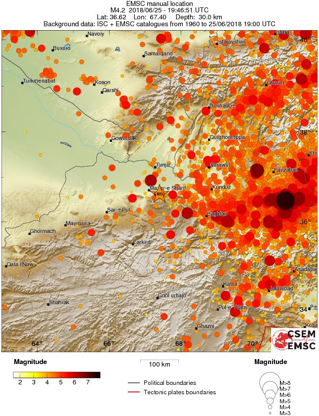 regional magnitude historical seismicity