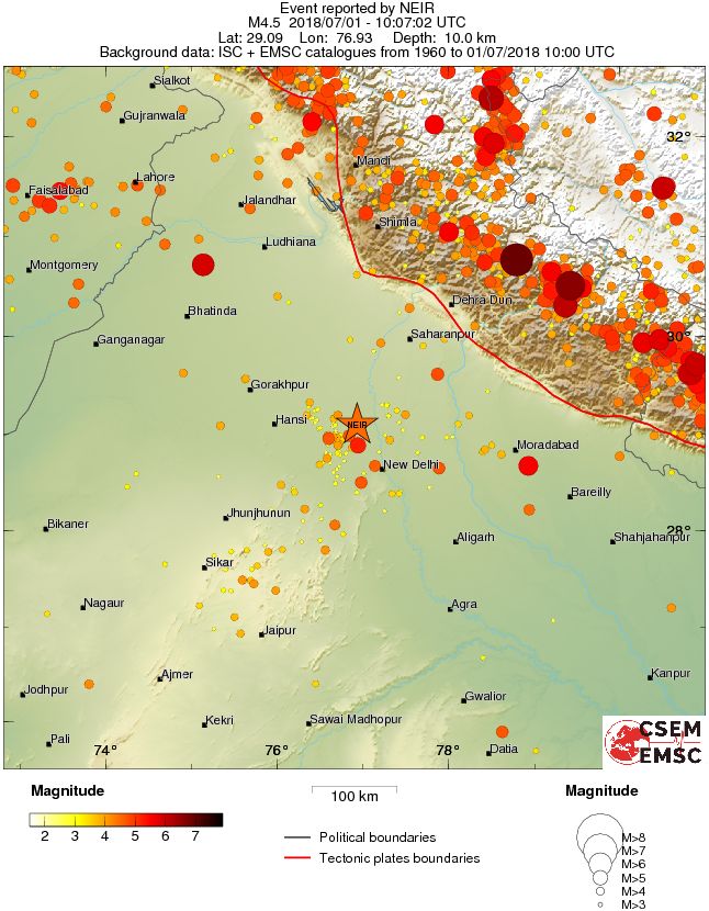 regional magnitude historical seismicity