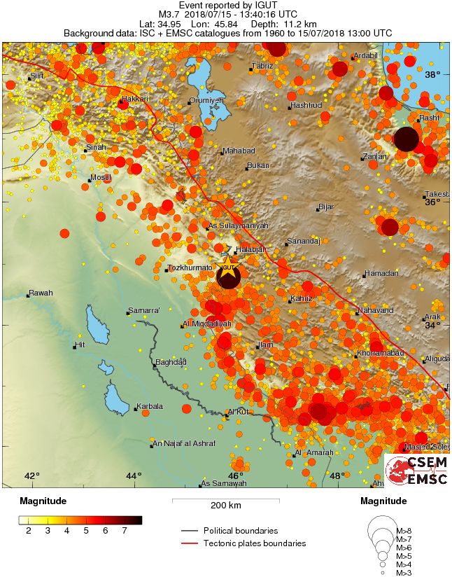 regional magnitude historical seismicity