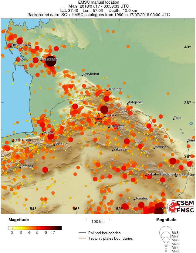 regional magnitude historical seismicity