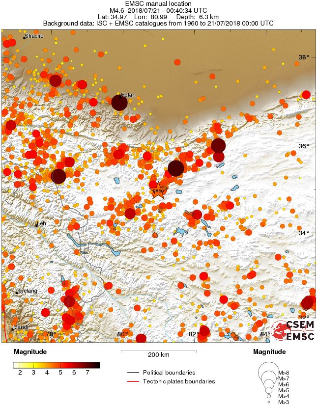regional magnitude historical seismicity