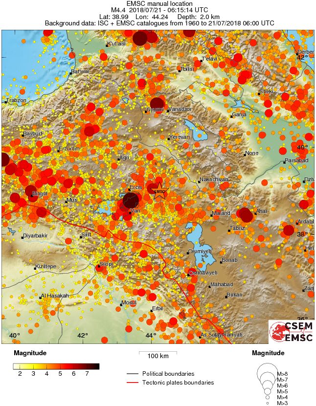 regional magnitude historical seismicity