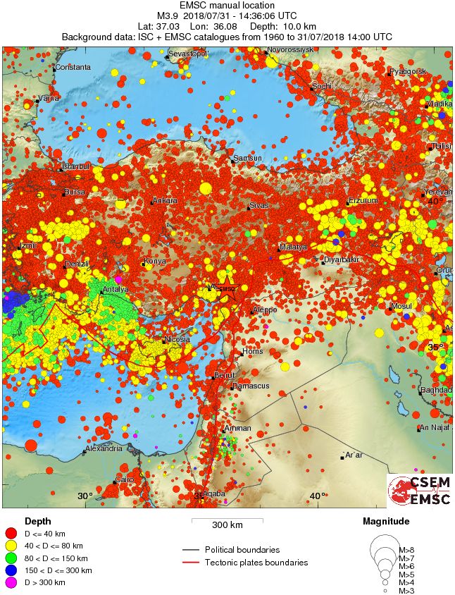 wide historical seismicity