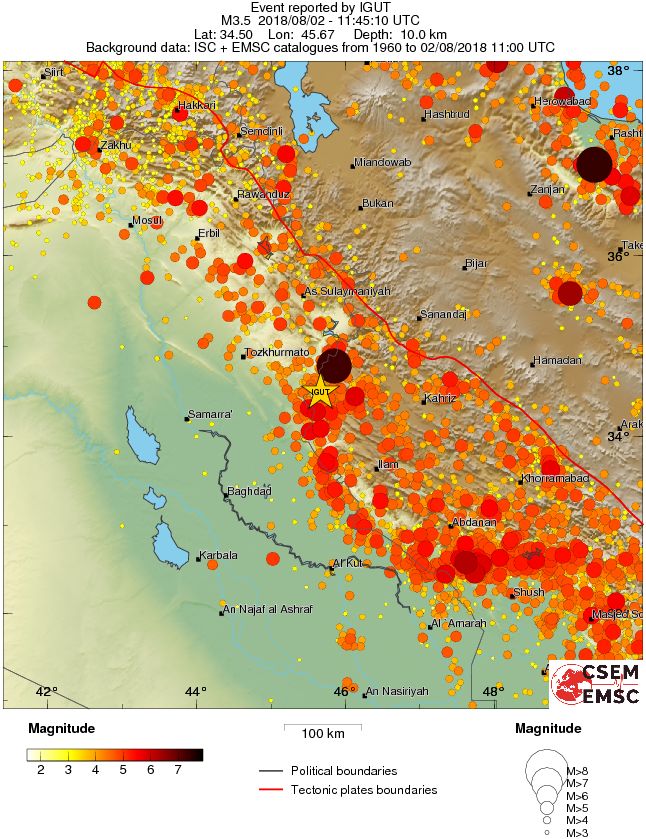 regional magnitude historical seismicity