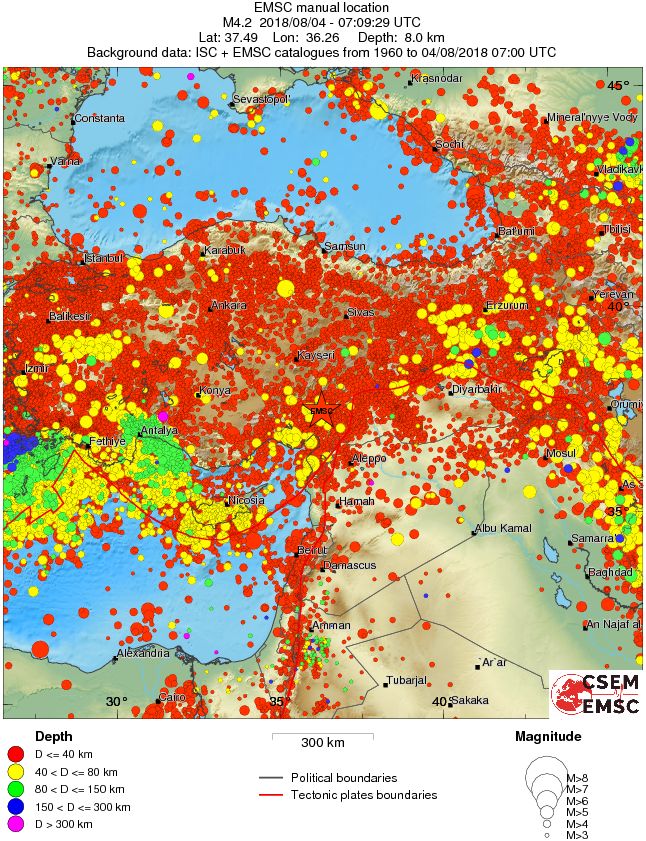 wide historical seismicity