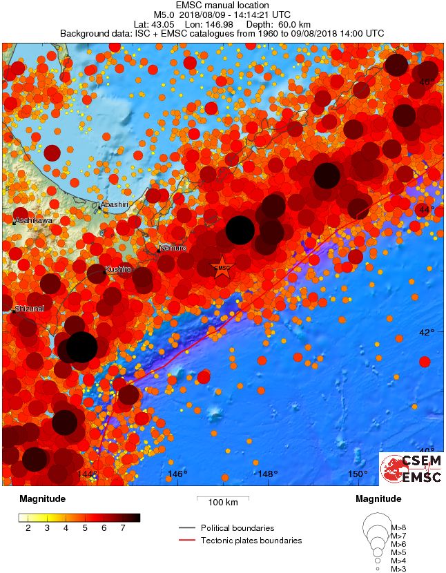 regional magnitude historical seismicity