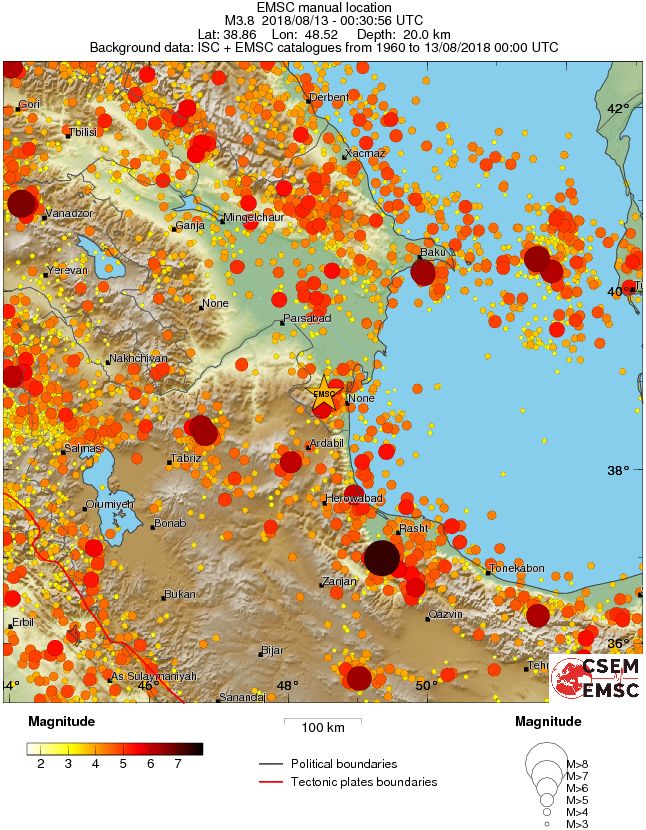regional magnitude historical seismicity