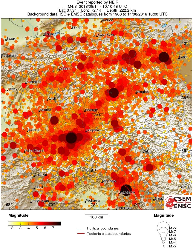 regional magnitude historical seismicity