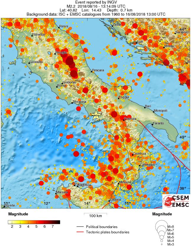 regional magnitude historical seismicity