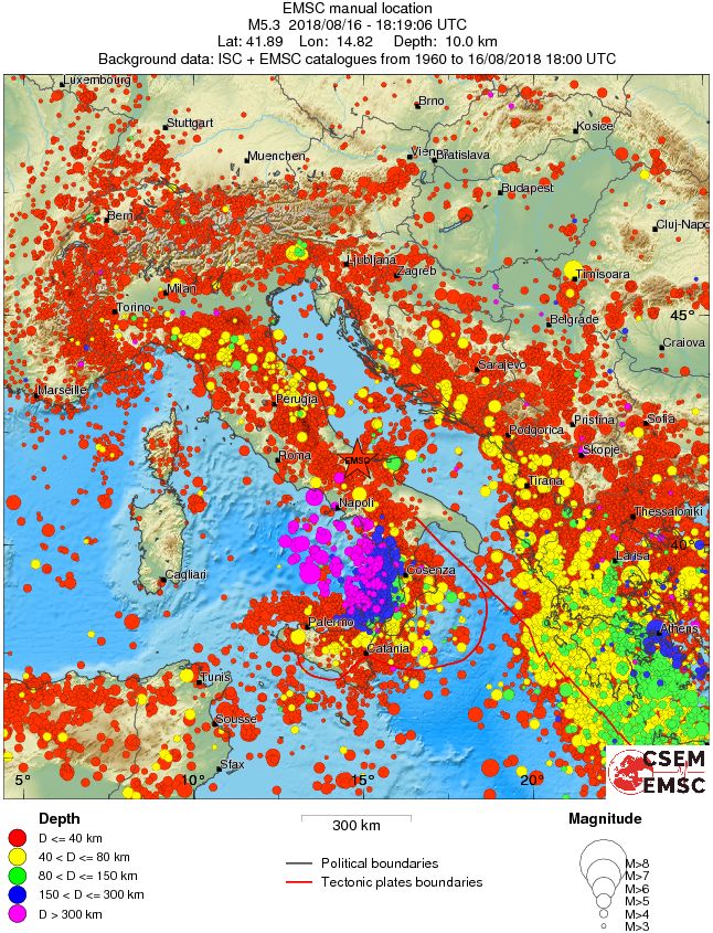 wide historical seismicity