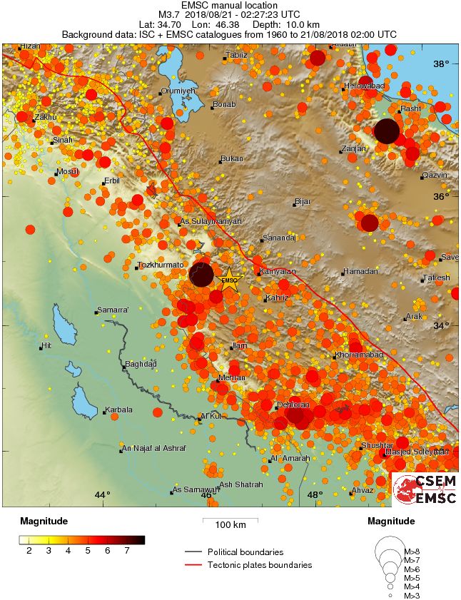 regional magnitude historical seismicity
