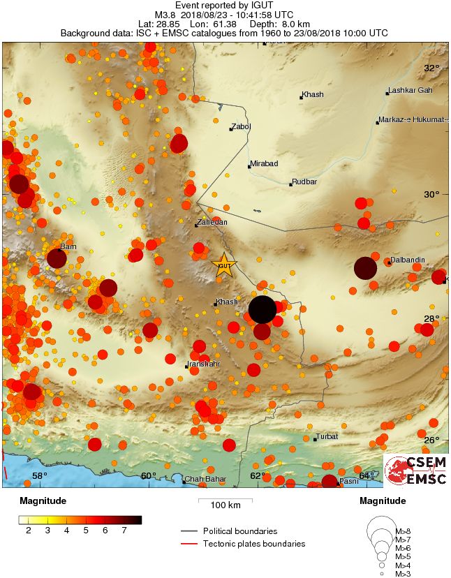 regional magnitude historical seismicity