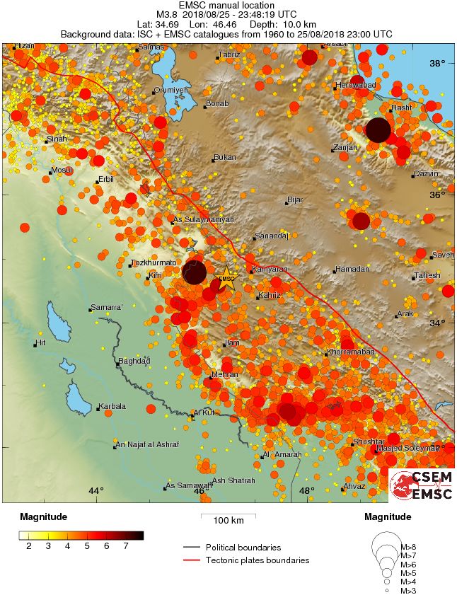 regional magnitude historical seismicity