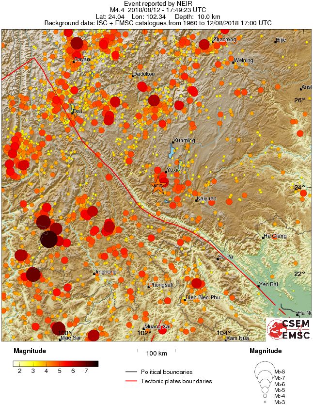 regional magnitude historical seismicity
