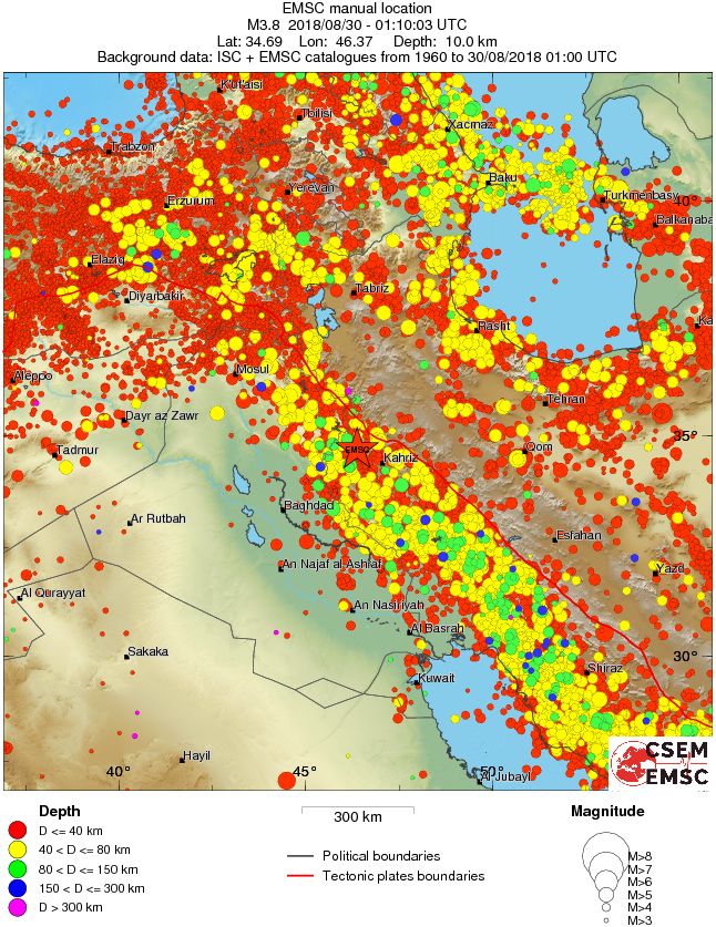 wide historical seismicity