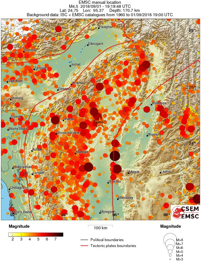 regional magnitude historical seismicity