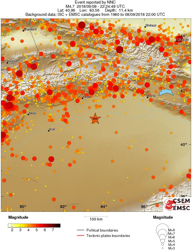 regional magnitude historical seismicity