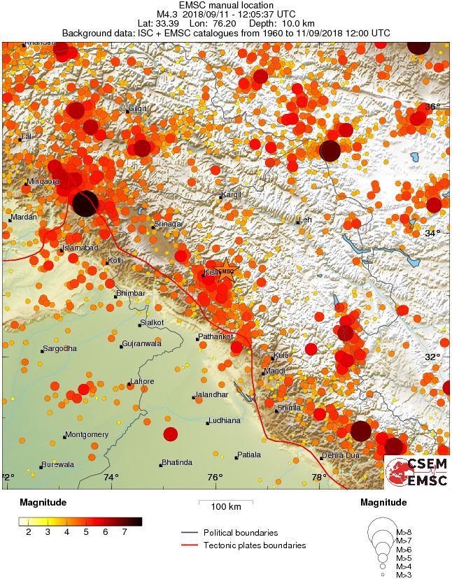 regional magnitude historical seismicity