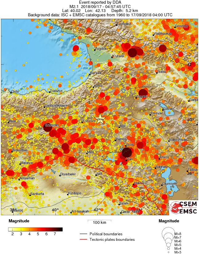 regional magnitude historical seismicity