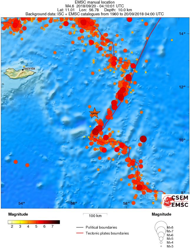 regional magnitude historical seismicity