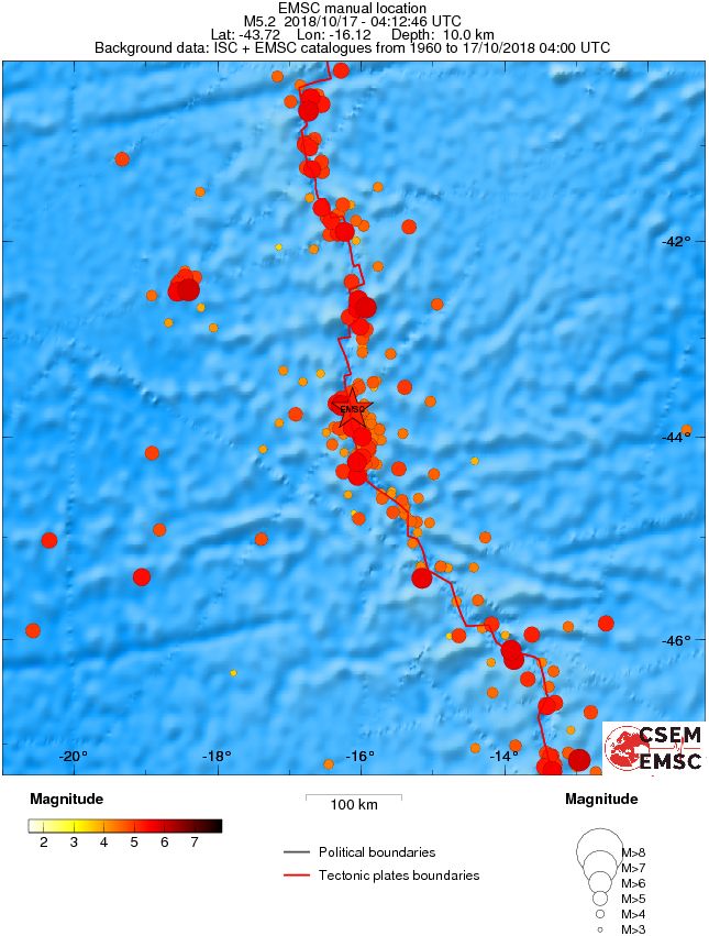 regional magnitude historical seismicity