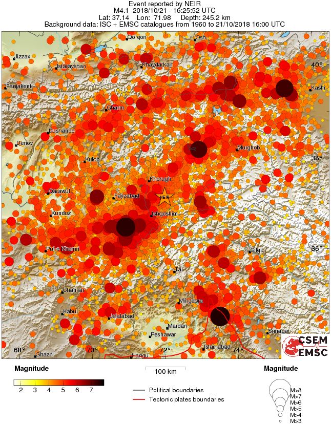 regional magnitude historical seismicity