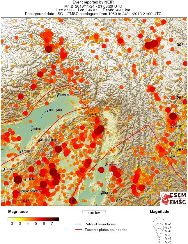 regional magnitude historical seismicity