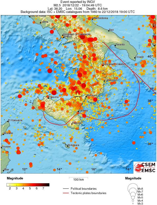 regional magnitude historical seismicity