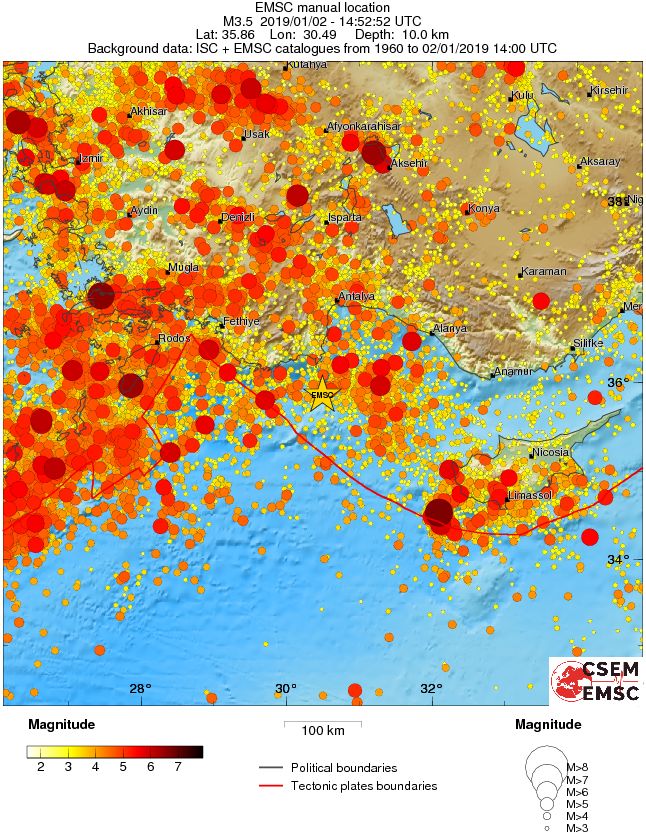 regional magnitude historical seismicity
