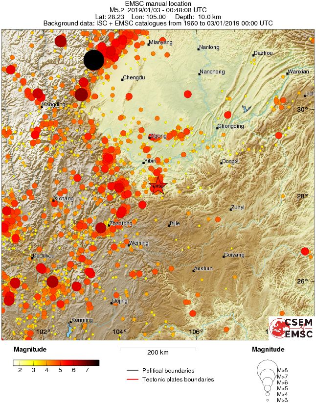 regional magnitude historical seismicity