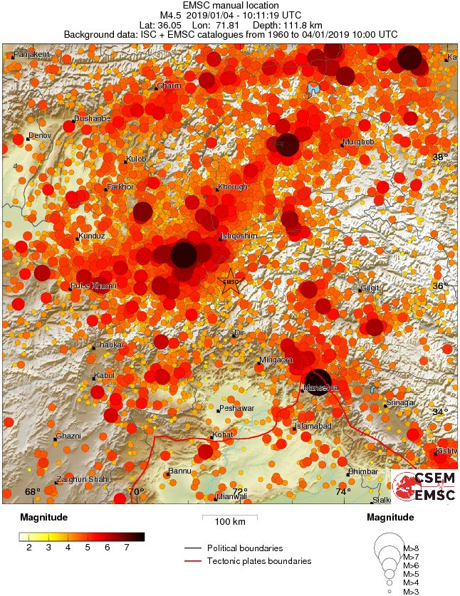 regional magnitude historical seismicity
