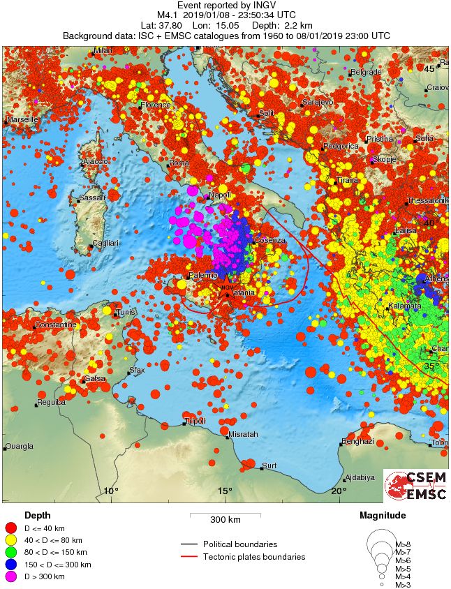 wide historical seismicity
