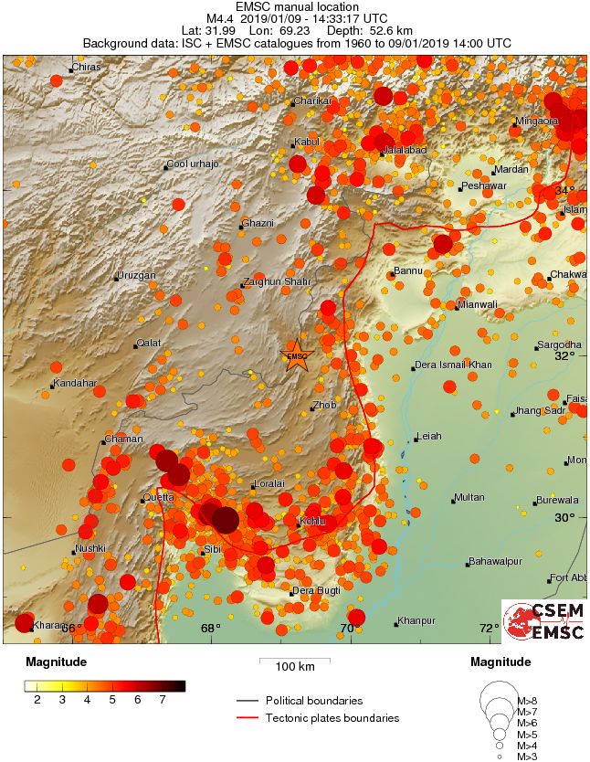 regional magnitude historical seismicity