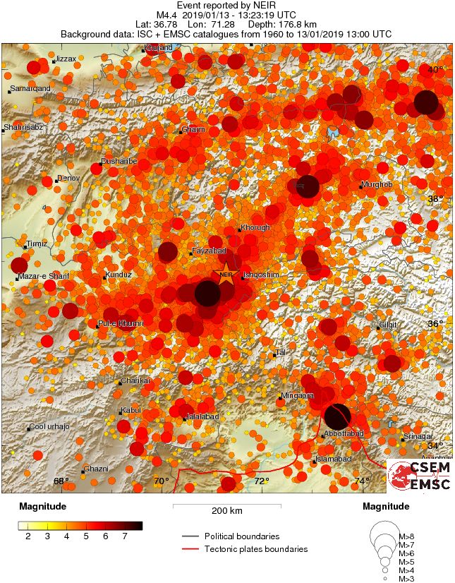 regional magnitude historical seismicity