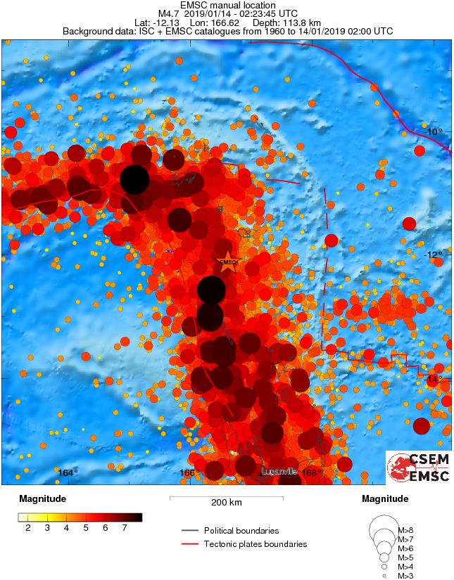 regional magnitude historical seismicity