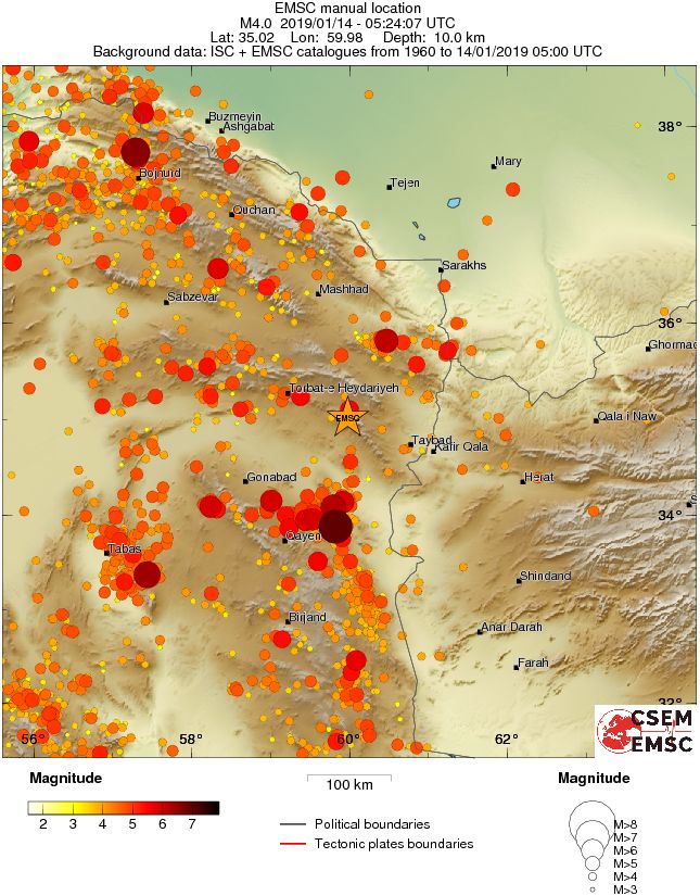 regional magnitude historical seismicity
