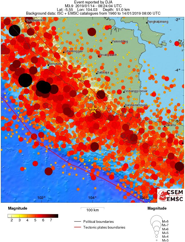 regional magnitude historical seismicity