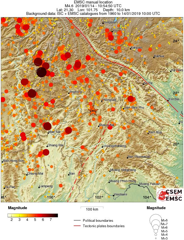 regional magnitude historical seismicity