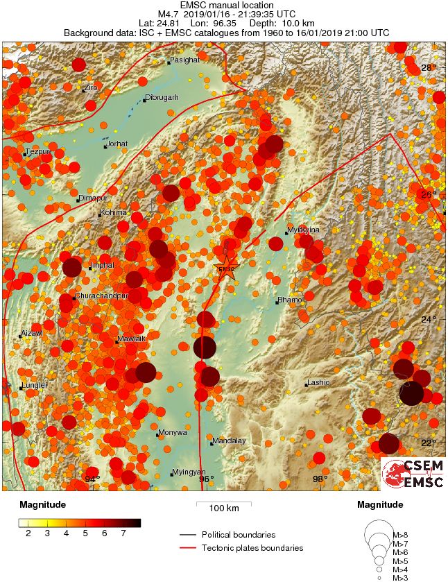 regional magnitude historical seismicity