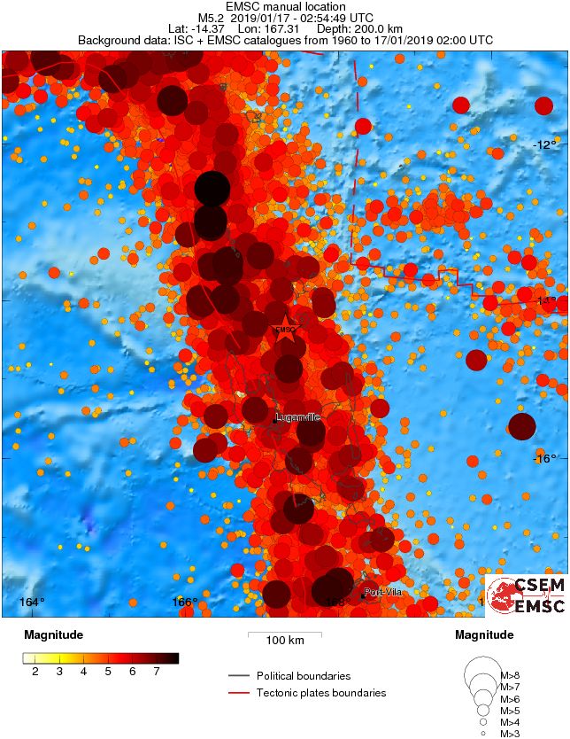 regional magnitude historical seismicity
