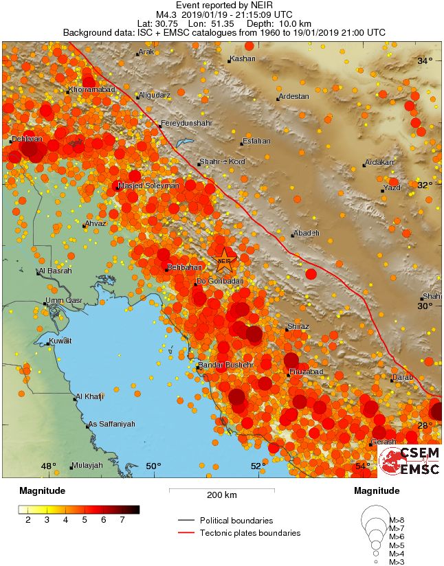regional magnitude historical seismicity