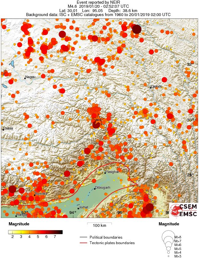 regional magnitude historical seismicity