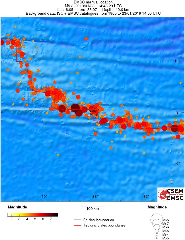 regional magnitude historical seismicity