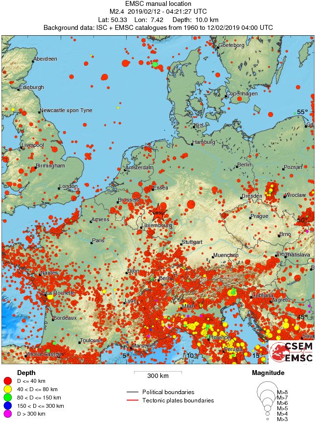 wide historical seismicity