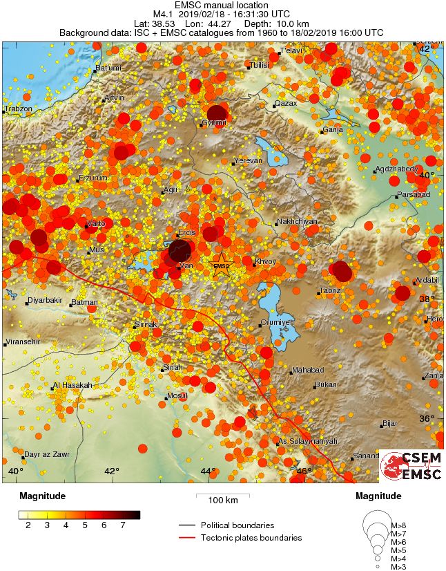 regional magnitude historical seismicity