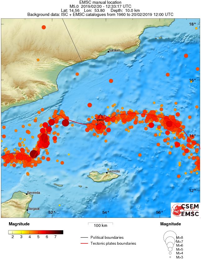 regional magnitude historical seismicity