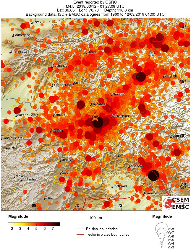 regional magnitude historical seismicity