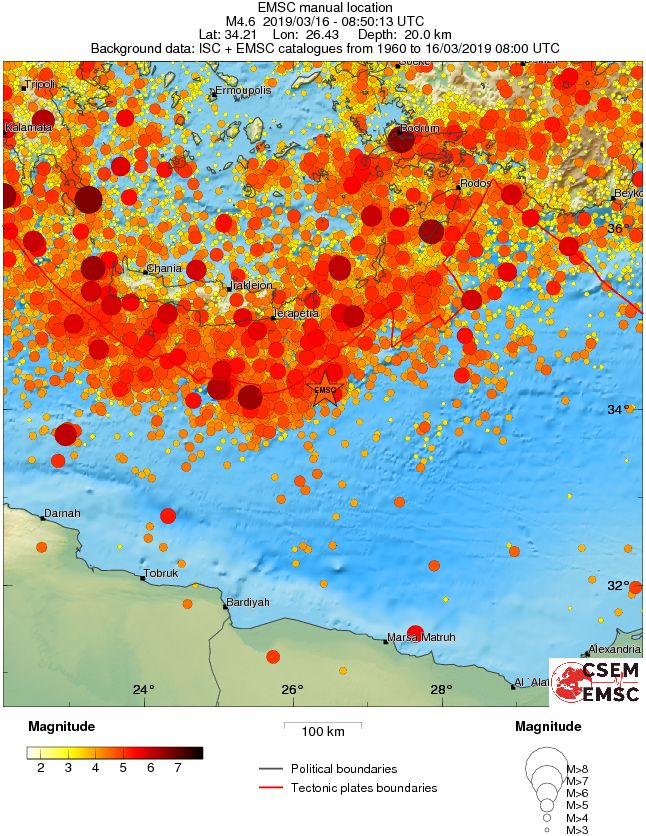 regional magnitude historical seismicity