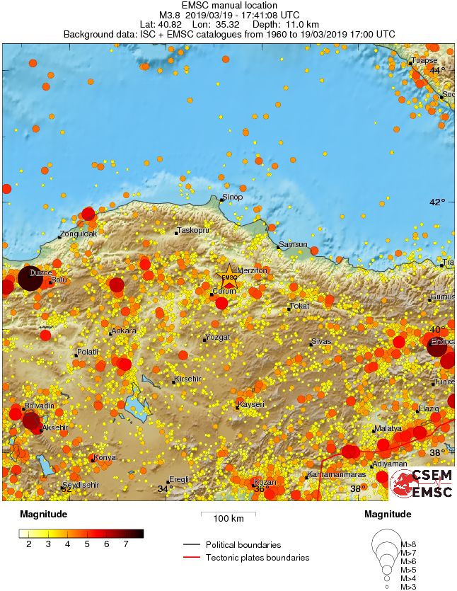 regional magnitude historical seismicity